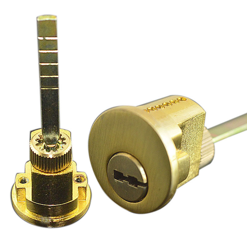 门锁豪华别墅三杆防盗门偏心锁芯执手手把手大门木门机械门锁