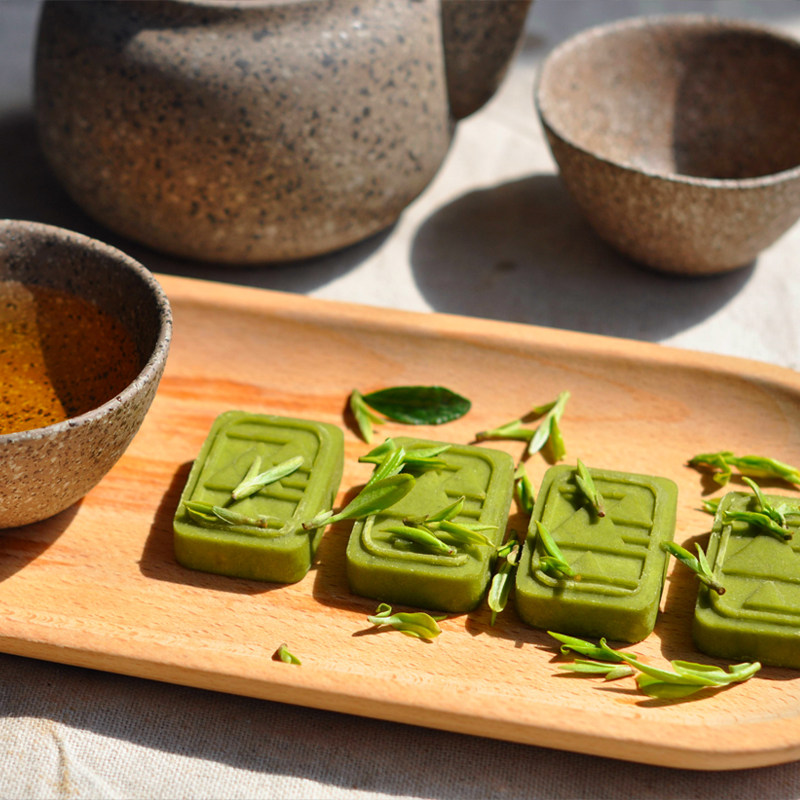 粮赞龙井下午下午茶茶点软糯香甜绿豆杭州特产传统中式糕点