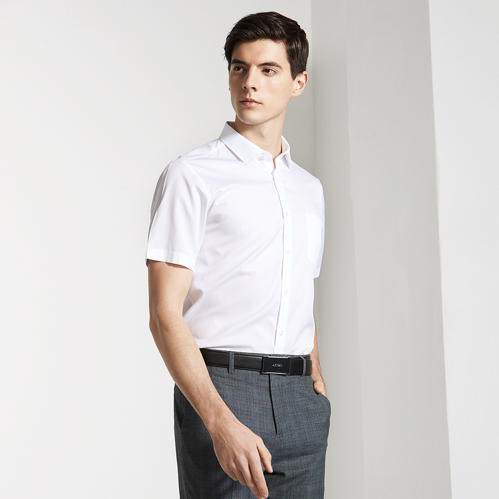 artao雅涛男士短袖衬衫纯棉2021夏季新款商务衬衫