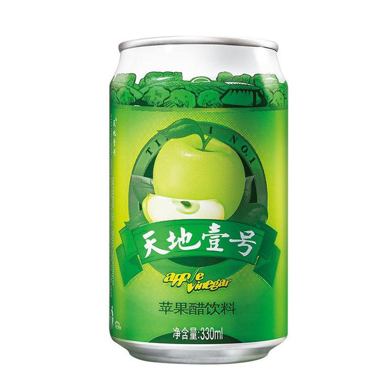 天地苹果饮料壹号整箱330ml24罐一号果汁果味果味