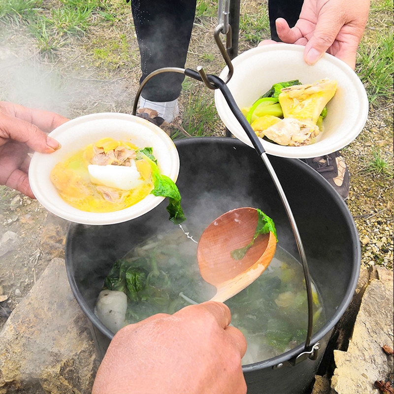 爱路客户外大吊锅野炊锅具便携火锅三脚架自驾游蒸煮套锅