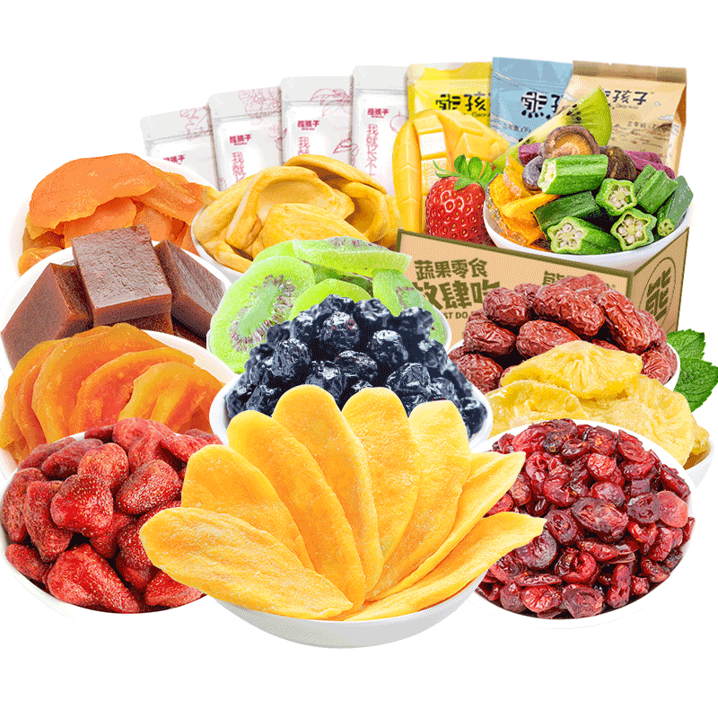 熊孩子水果干大礼包蜜饯果干果脯芒果孕妇混合装散装一整箱小零食