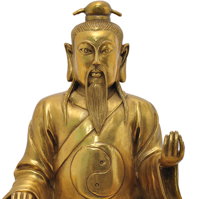 铜杨筠松杨公坐像风水祖师救贫仙师神像家居客厅供奉