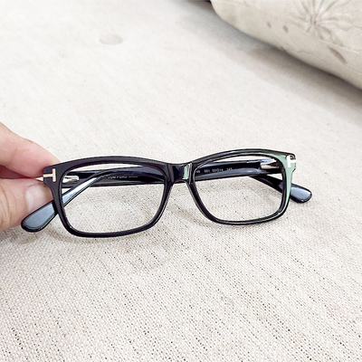 tom小眼镜框tf5146黑色复古板材眼镜架方形商务近视镜弹簧腿配镜