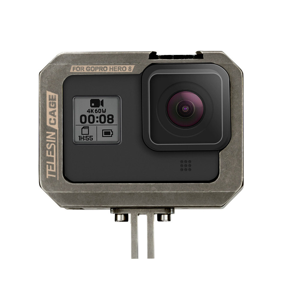 gopro8765运动相机配件telesin铝合金边框拓展兔笼防摔智能摄像