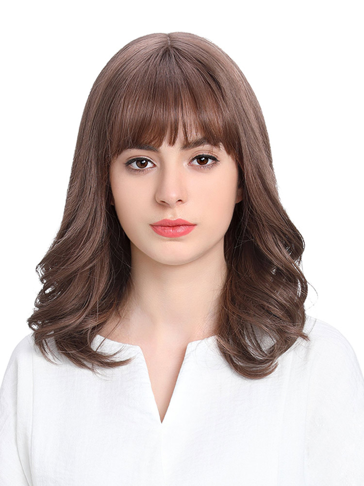 瑞贝卡假发女中中长卷发大波波浪齐肩锁骨空气整顶假发