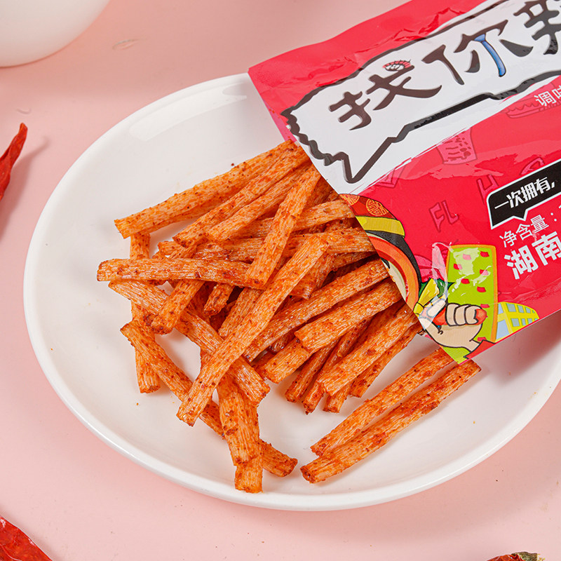 新林找你妹辣条儿时怀旧重庆麻辣面筋小吃零食素肉