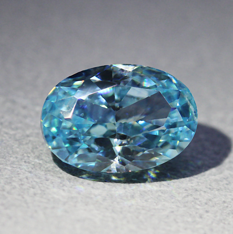 冰花切工椭圆形海蓝宝裸石巴西西彩戒指吊坠镶嵌其他