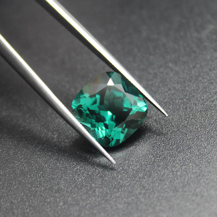 巴西绿碧玺戒指戒面裸石裸钻祖母绿宝石粉熔绿柱石绿晶正方形圆润