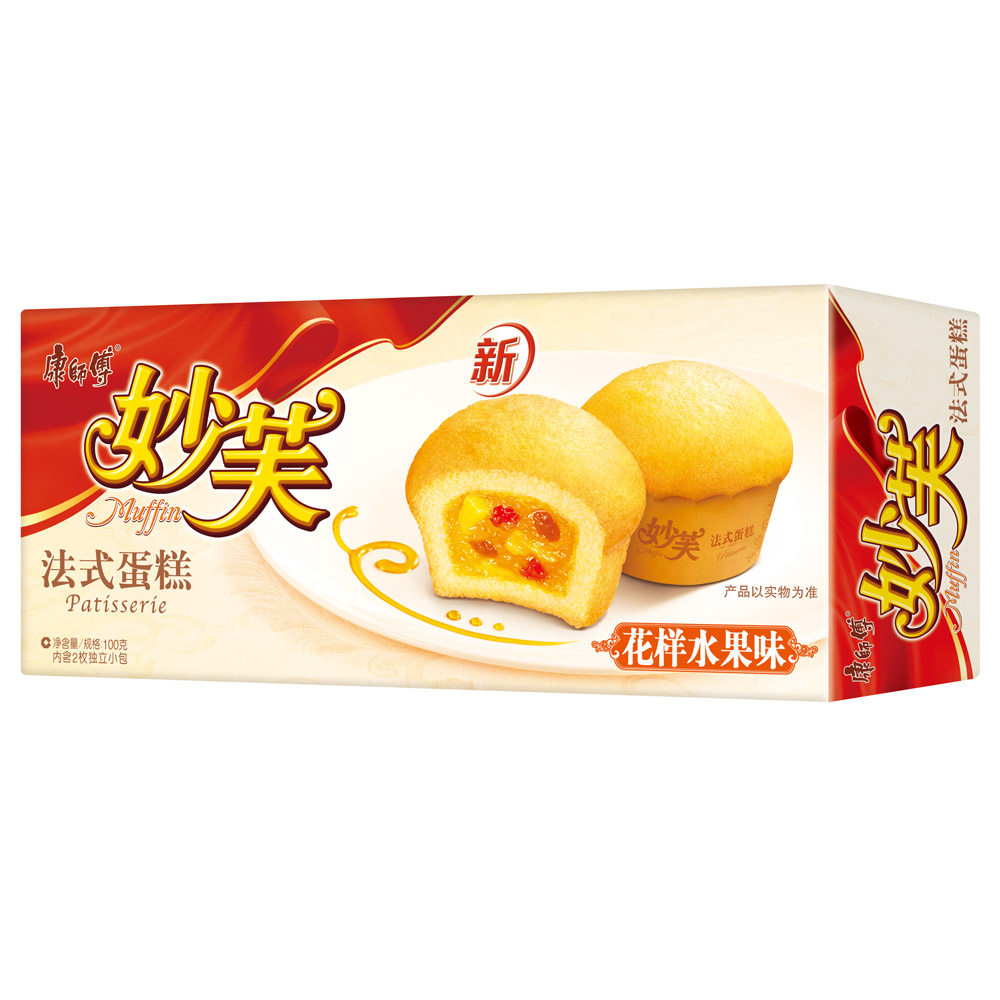 特价康师傅妙芙蛋糕 法式蛋糕牛奶红豆味100克10盒 14省包邮