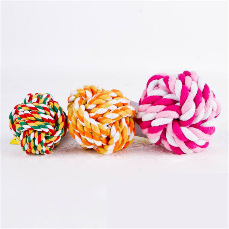 玩具宠物玩具猫狗棉结绳结磨牙球洁牙球棉线线球橡胶球