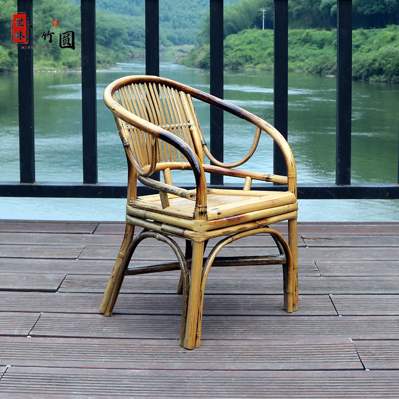 儿童竹家孩子6岁适合家具休闲家用圈椅竹制儿童学习椅