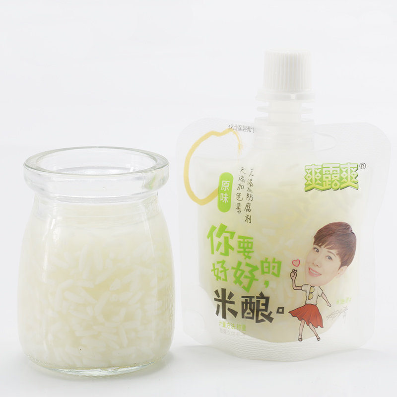 露露米酒湖北特产一口米酿布丁可吸甜糯米酒酿果冻