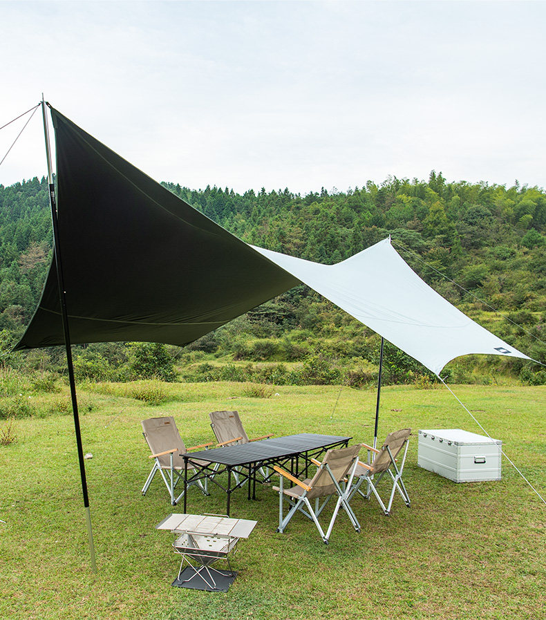 naturehike挪客黑胶六角天幕防晒防水户外大型露营天幕