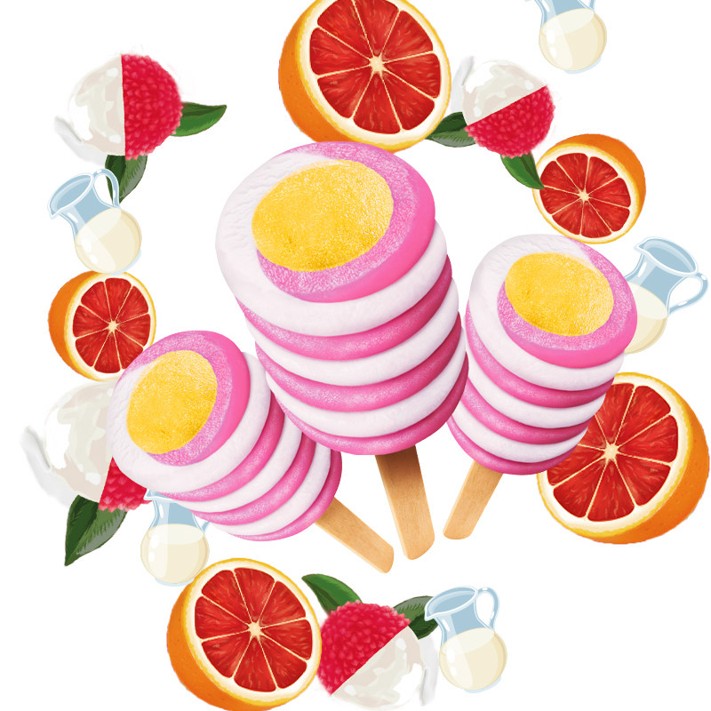 好多圈苹果香草莓荔枝牛奶雪糕冷饮冰淇淋20支冰淇淋