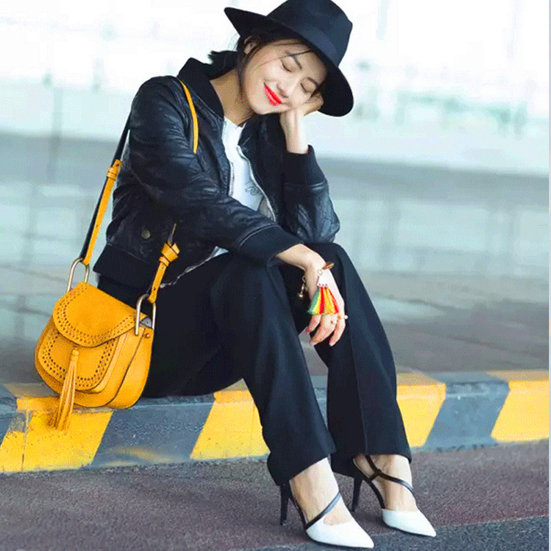 明星同款高圆圆高跟鞋女细尖头性感韩版时尚百搭单鞋