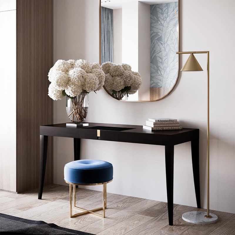 正品意大利floscaptainflint落地灯黄铜金色黑灰大理石装饰落地灯