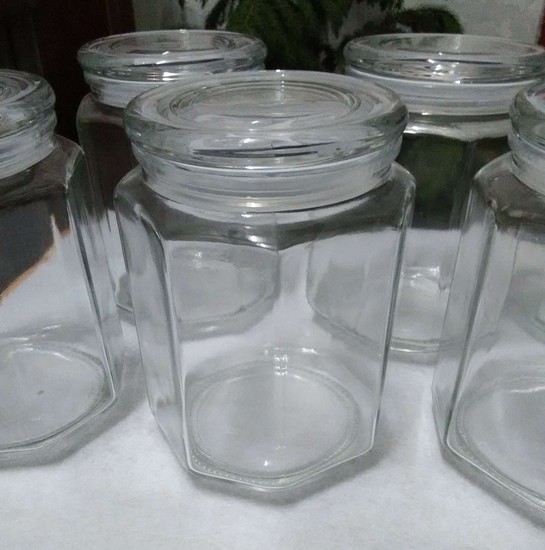 玻璃密封罐5斤装透明玻璃瓶方储物收纳罐泡柠檬蜂蜜瓶腌菜坛子