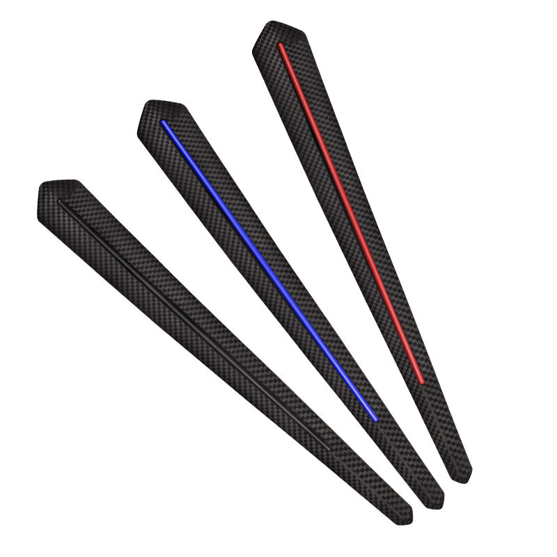 汽车通用防擦条碳纤维纹理保险杠防撞胶条车身防碰防撞胶条