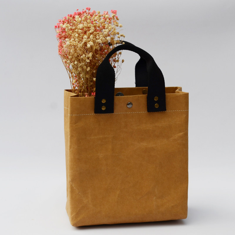 原创设计复古进口牛皮牛皮纸纸包简约水洗手提包通用款女包