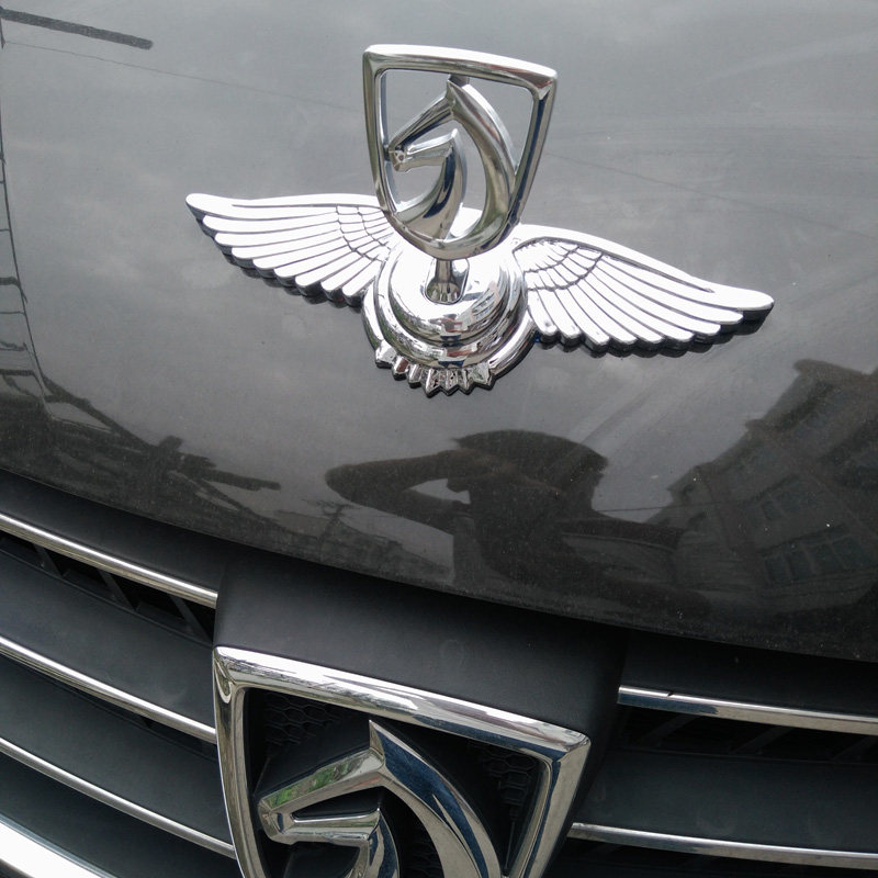 立标宝骏马头引擎金属车标改装飞鹰鹰标汽车车标