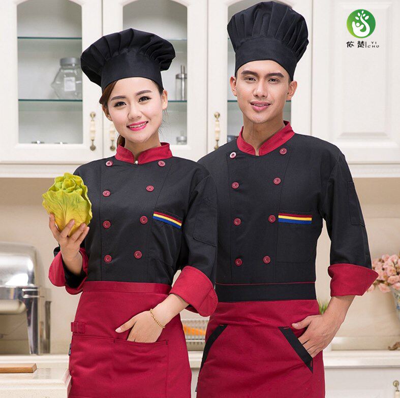 厨师食堂工作服蛋糕厂家直销按扣食品工装制服