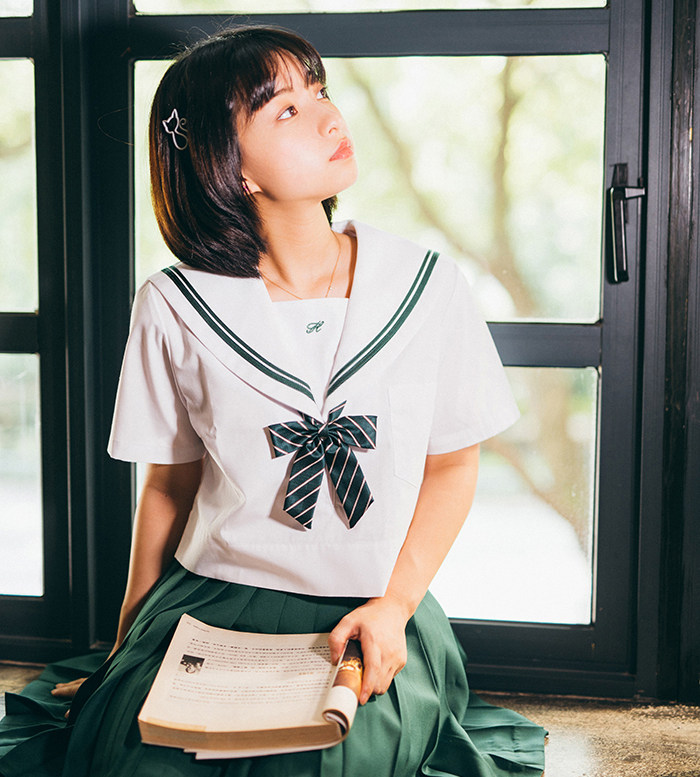 现货线夏水手校服学生日本学日本亲子酱爆正统学生校服