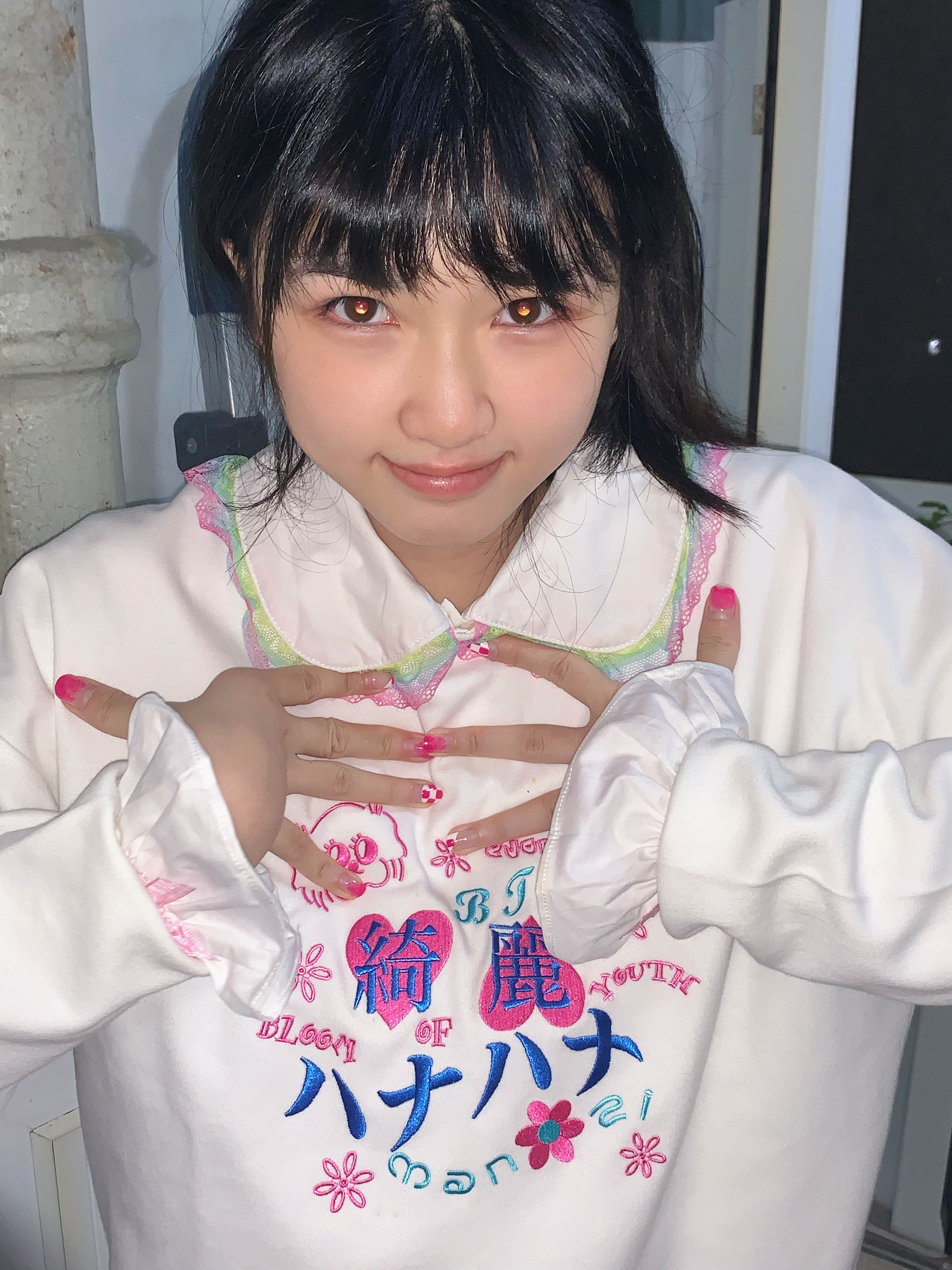 BTC 原创设计绮丽复古可爱刺绣古着感日系毛圈宽松情侣百搭卫衣白