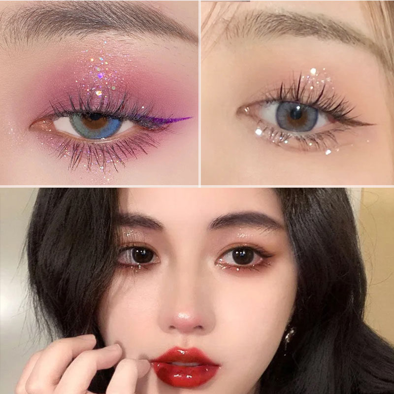 眼影闪粉液体亮晶晶香槟银白卧蚕舞台亮片眼线眼影