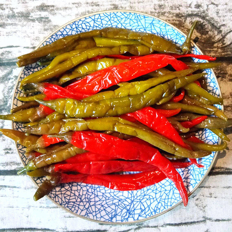 酸辣辣椒500g荆条小米椒贵州湖南中辣特辣土腌制腌制