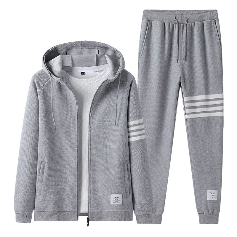 汤姆布朗男士运动套装四条色织tb休闲运动华夫格雨鞋