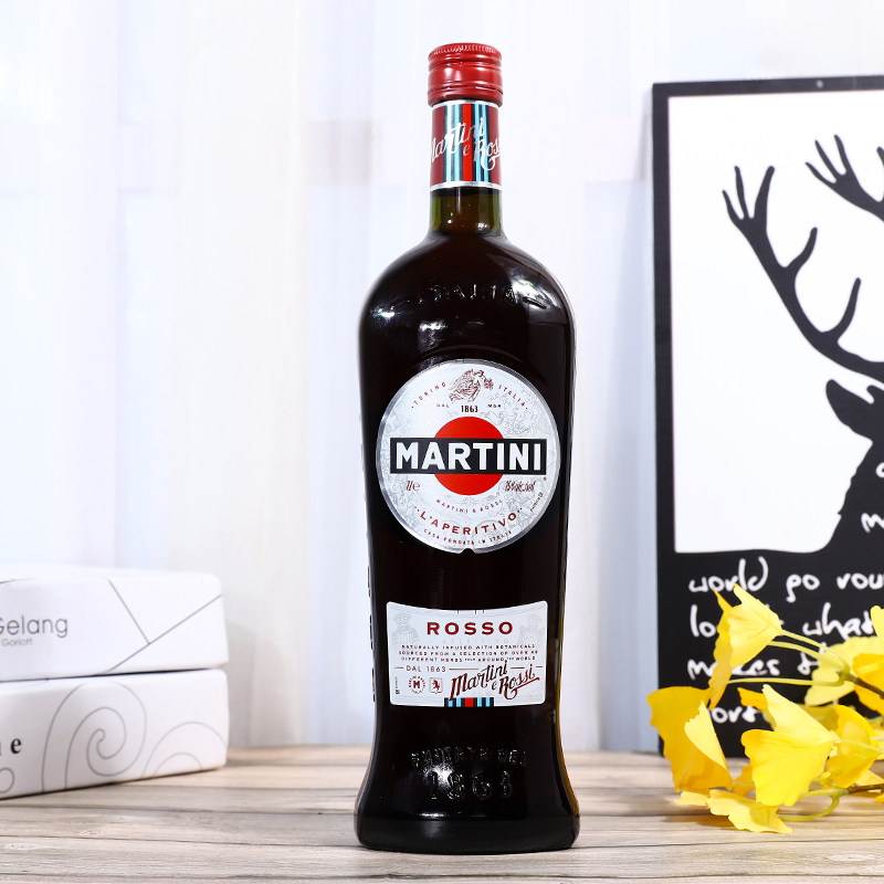 正品行货意大利martini马天尼红甜威末1000ml味美美思鸡尾酒葡萄酒