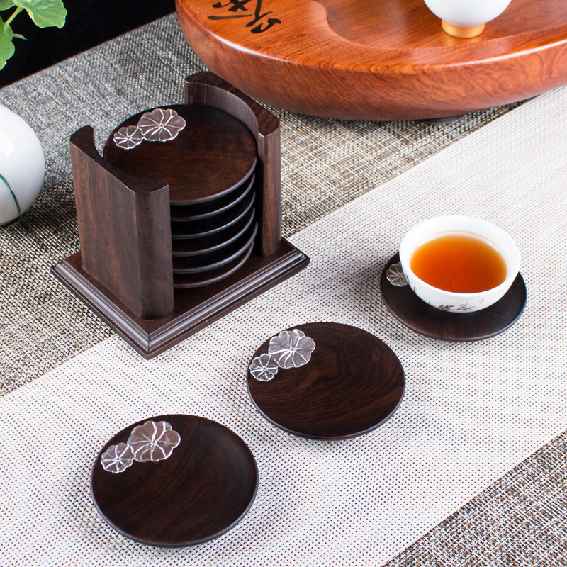 茶杯圆形茶托茶具功夫茶功夫垫碗隔热杯托杯垫杯垫