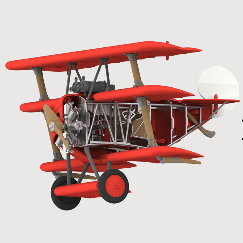 suyata塑雅塔sk001天空骑士三翼战斗机男爵人偶免胶航模