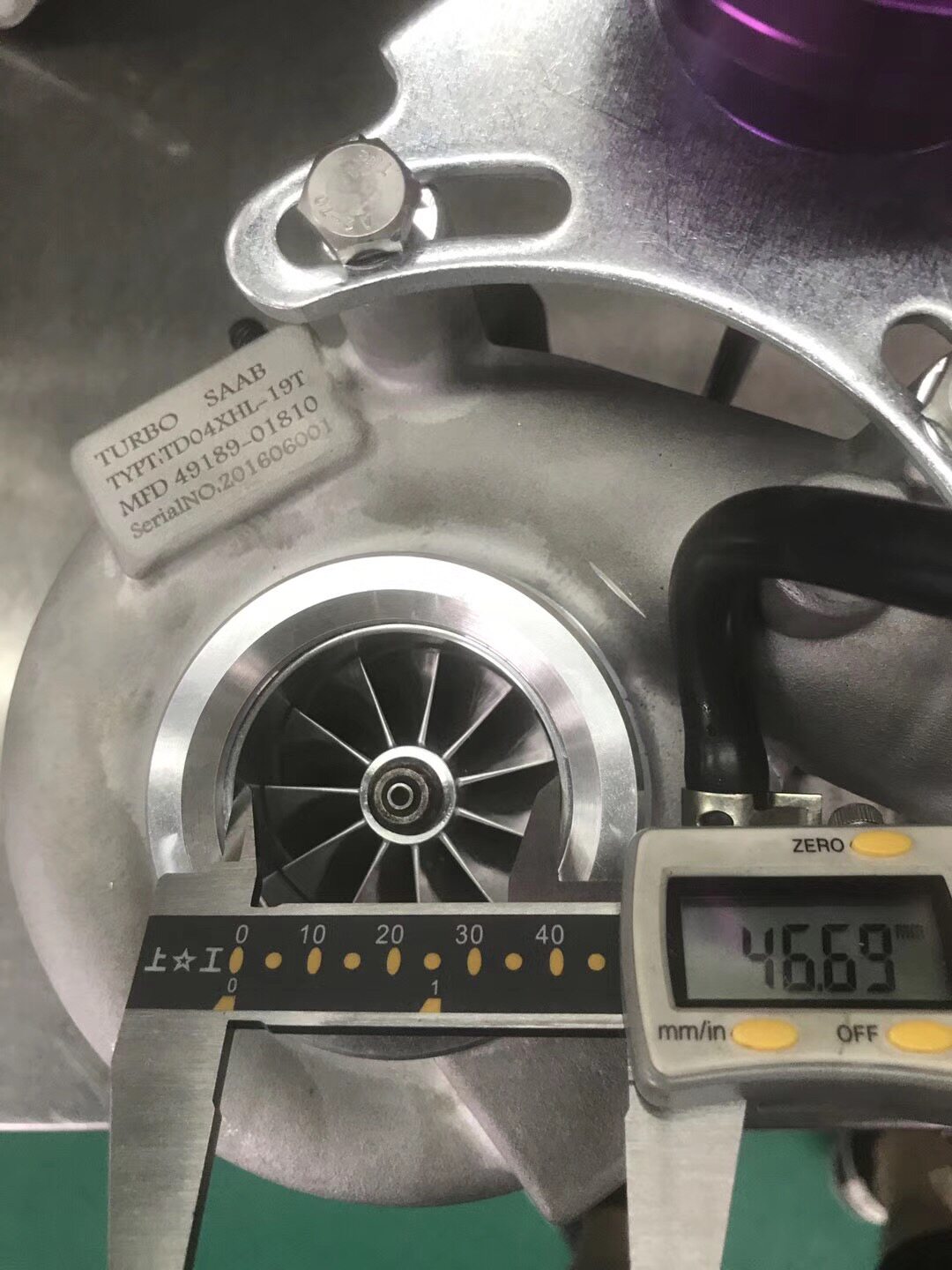 涡轮增压器td04hl19t锻造叶轮萨博saabccd70改装农机配件