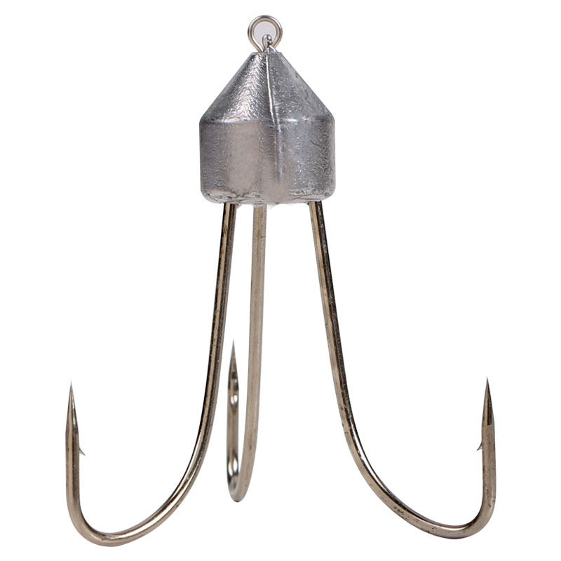 越南三爪本钓鱼锚钩蝴蝶带铅特大号鲢鳙鱼防挂底鱼钩