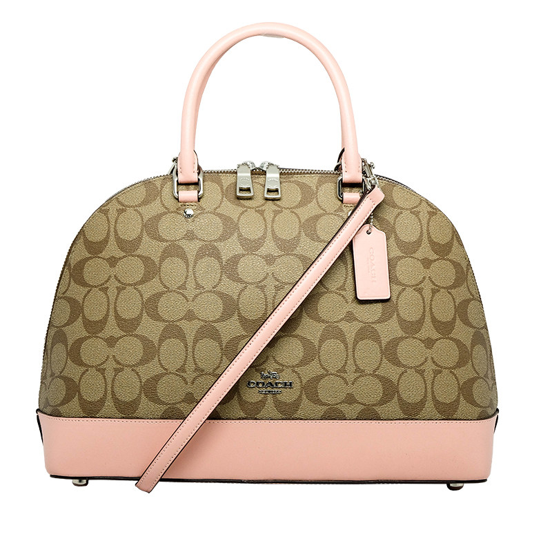 coach/蔻驰2019春夏新款大号c纹印花贝壳包单肩斜挎手提蔻茨女包