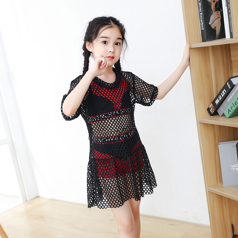 儿童泳衣女童中大比基尼少女学生大童女女孩1215岁儿童泳衣