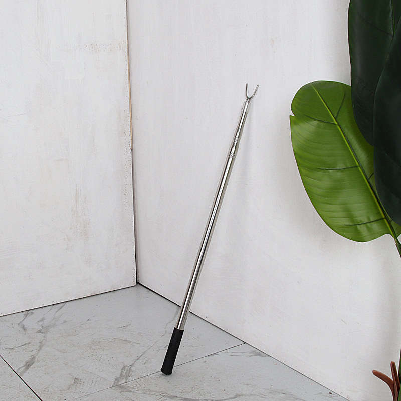 家用加厚不锈钢凉衣加长衣服棍晒衣挑杆子伸缩晾衣杆