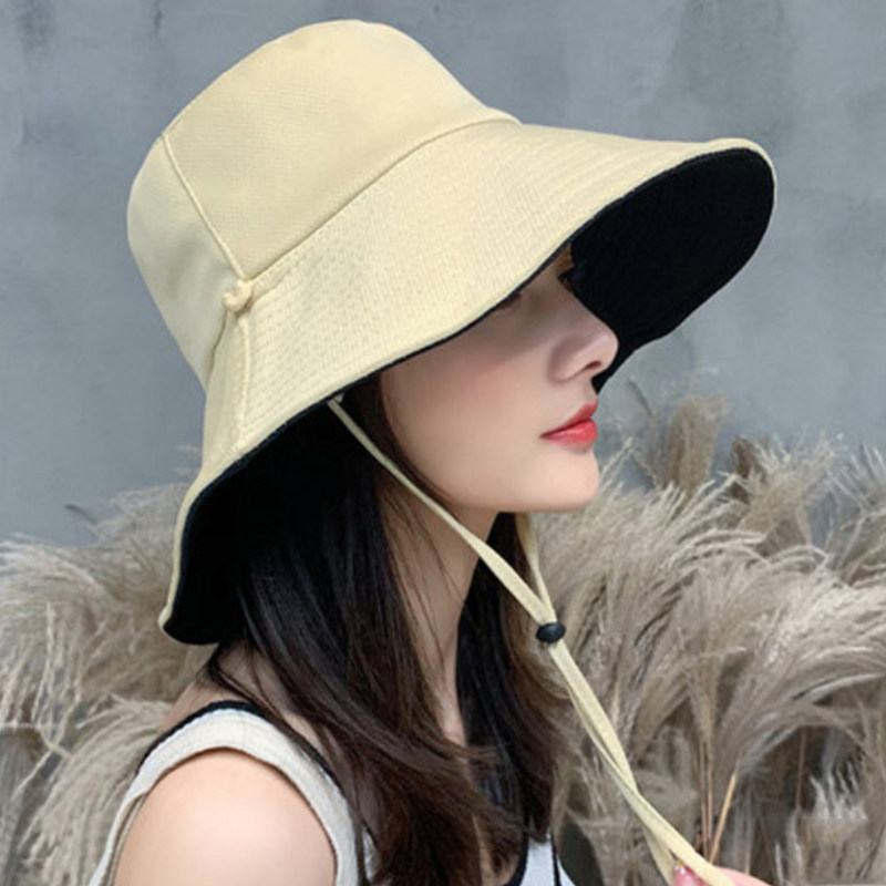 女士渔夫帽子韩版时尚潮夏遮阳春秋薄款透气帽子