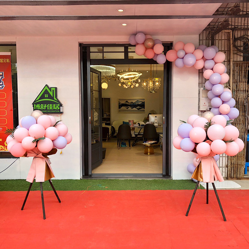 网红开业气球花篮门口装饰场景布置拱门美容院气球