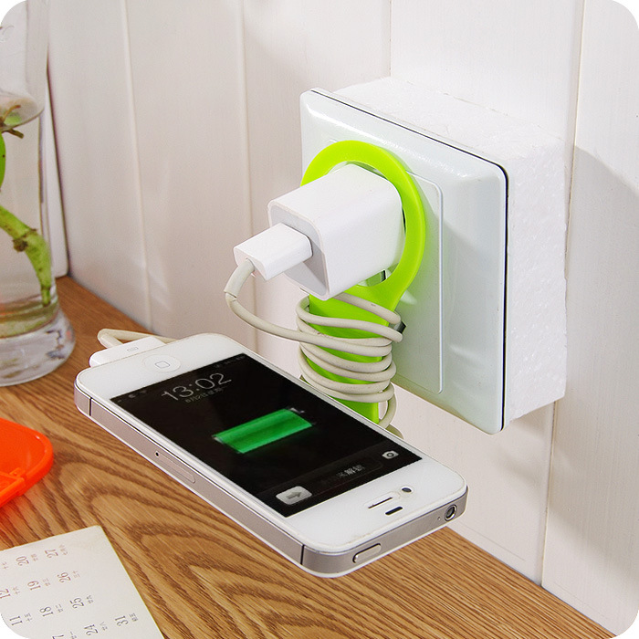 手机充电支架收纳整理创意悬挂便携旅行贴墙手机座手机支架