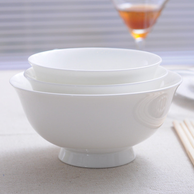 无铅骨瓷6寸高足高脚米饭碗面碗汤碗汤盆陶瓷碗碗