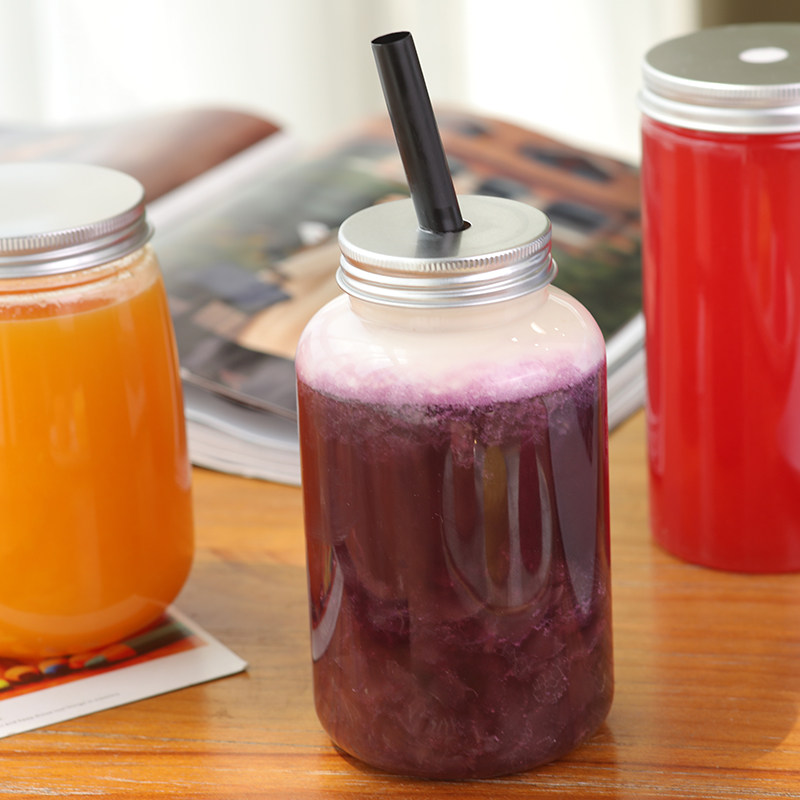 一次性塑料杯带盖饮料杯奶茶杯装网红 创意 硬胖胖瓶脏脏u型杯子