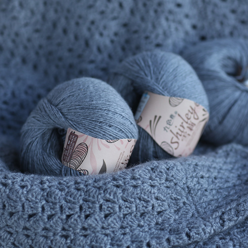 九色鹿手编山羊绒线中细线毛线雪莉手工编织羊绒毛线