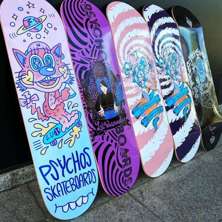 滑板沸点psychos板面7层加拿大枫木专业双翘板小滑板