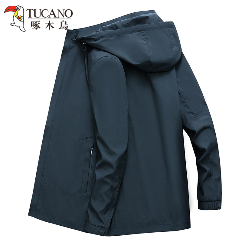 啄木鸟外套男2022春秋季男士夹克中年商务休闲爸爸装上衣钓鱼服