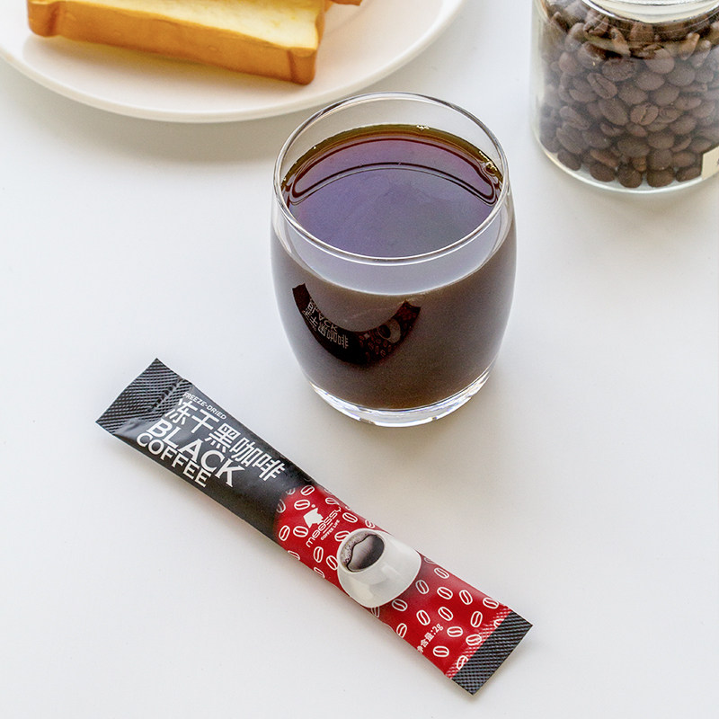 咖啡摩氏冻干速溶提神纯苦冰无蔗糖200条礼盒速溶咖啡