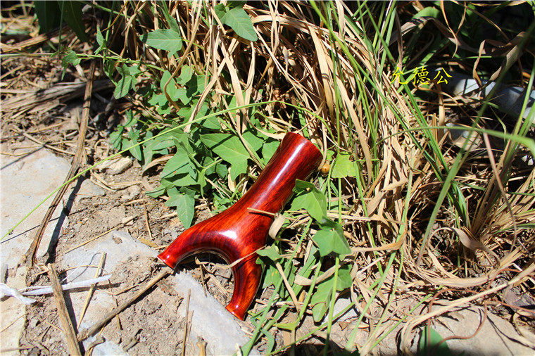 紫檀小叶把玩休闲户外直柄密度高密度实战型弹弓飞镖