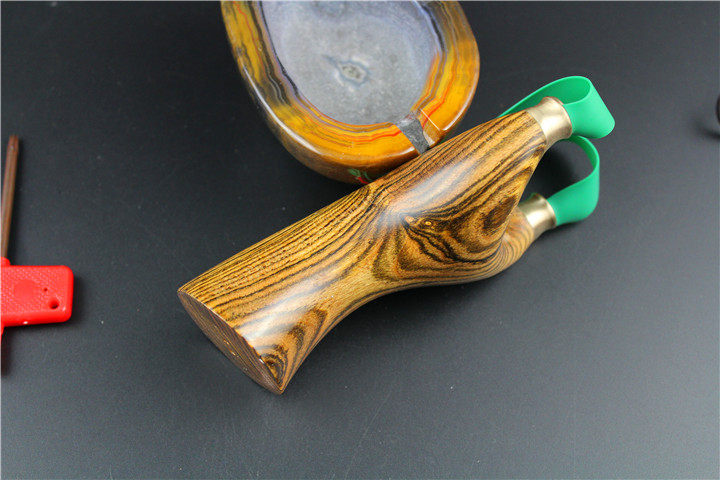 飞虎实木铜头快压免绑弹弓新型斑木飞镖